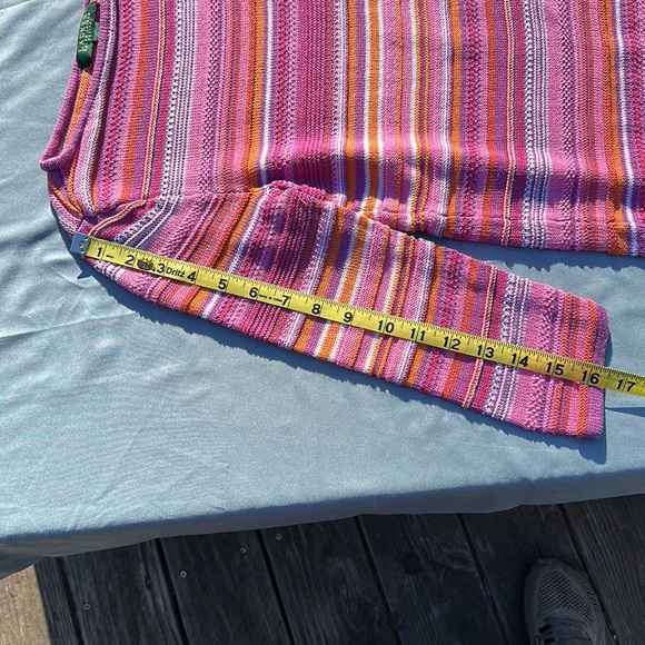 Lauren Ralph Lauren 3/4 sleeve multi knit multi color sweater purple, pink S/P - Picture 7 of 7